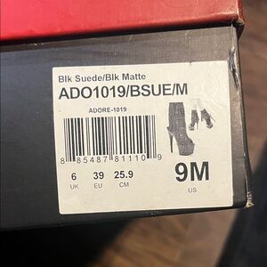 Pleaser Black Suede Platform Boots